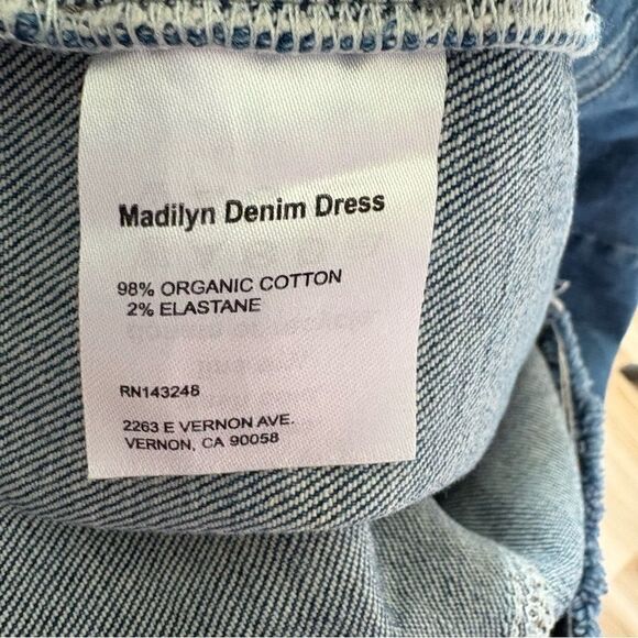 Reformation Madilyn Denim Mini Tube Top Strapless Bodycon Dress - Picture 6 of 6